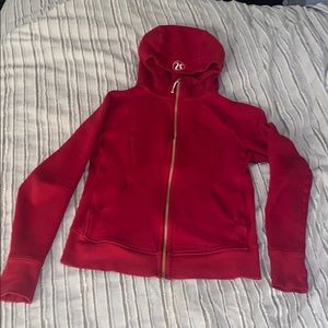Red special edition Lululemon Scuba Hoodie